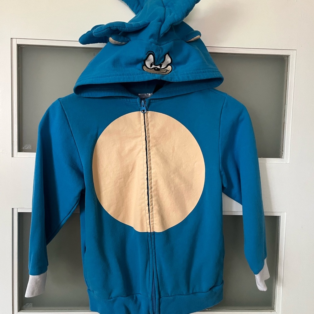 Kids Sonic the Hedgehog Zip Hoodie Size S 6/7